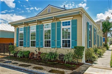 Lush landscaping surrounds the home.  Easy care wi