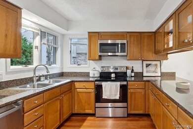 Modern kitchen with stainless appliances
