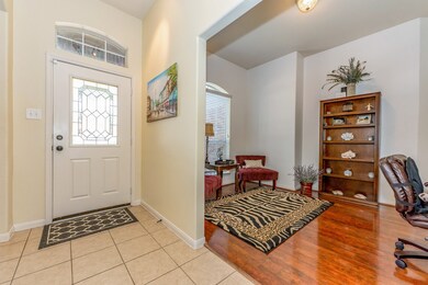 The office space has a great sitting area for guests or clients.