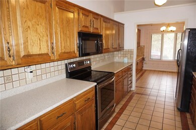 Kitchen view with corion counter tops, and newer a