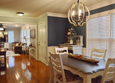 Open area from dining area to living room.