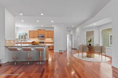 Open kitchen, dining