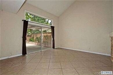 Spacious living room with vaulted ceilings