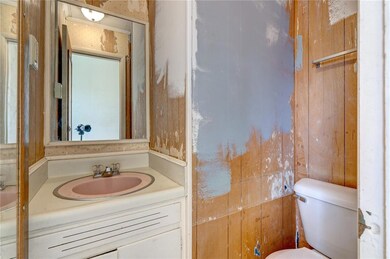 half bath on upper level
