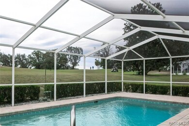 View of golfers from pool area