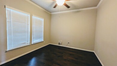 Homeoffice with double glass doors on the main floor