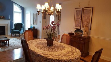 Dining room with view of the living room and entry