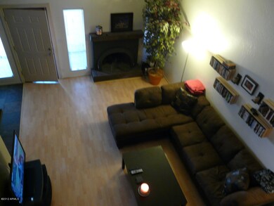Open Family room with vaulted ceilings