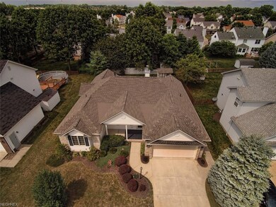 Overhead view of home from drone. New roof 2015