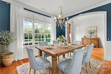 virtually staged formal dining room