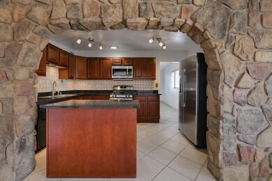 Stone entry to kitchen