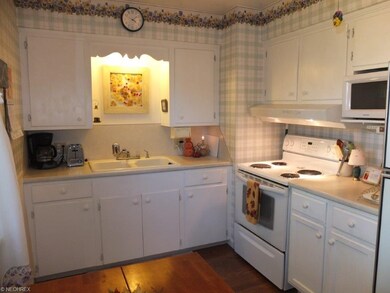 Kitchen offers plenty of cabinet space.