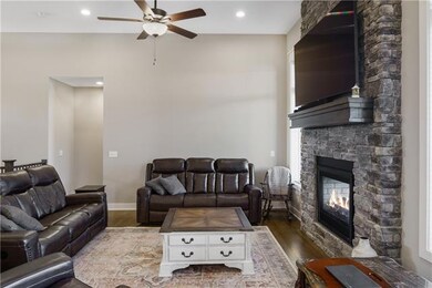 stone fireplace