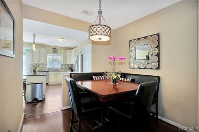 From the living room, come into the dining room, w