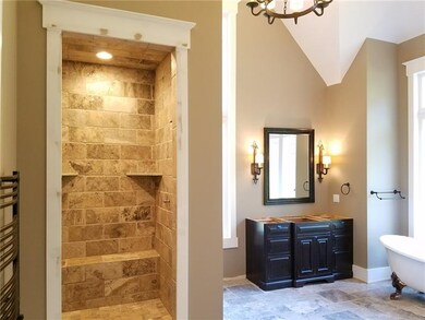 Bright First Floor Master Bath with large shower, 