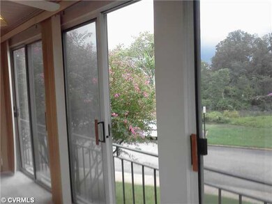 Porch - Enclosed Balcony w/Ceiling Fan & Exposed B