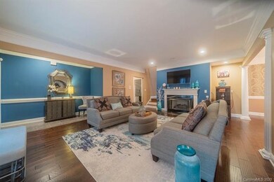 Luxurious living room with gas fireplace