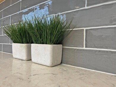 Quartz Countertop and Tile Backsplash
