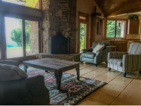 Great room with fireplace