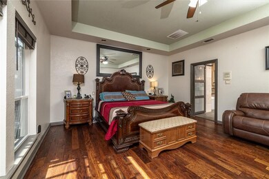 Gorgeous wood flooring & custom ceilings