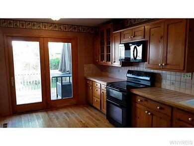 Kitchen French doors to deck