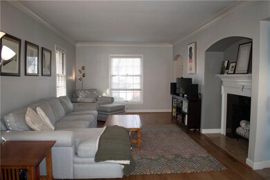 Main level family room with fireplace