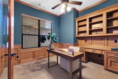 The perfect home office with built in shelving and