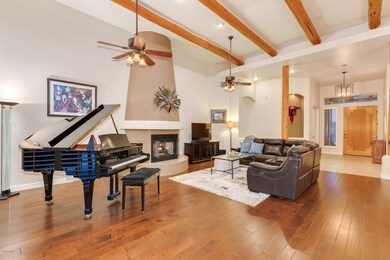 Solid wood flooring.
