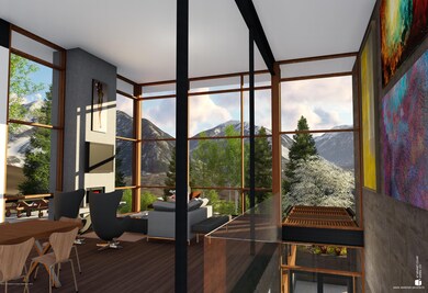Living room with views of Shadow Mt and
