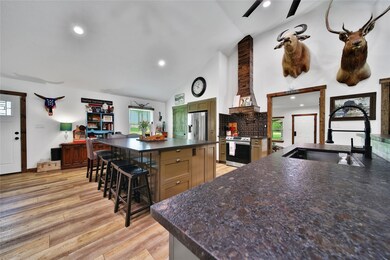 Leathered granite countertops