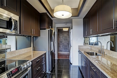 Kitchen is off the entry.