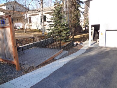 Closeup front Patio w/rock garden