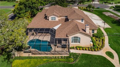 REAR AERIAL VIEW OF THIS LUXURIOUS HOME.