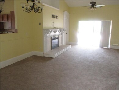 Formal Living & Dining Room with Fireplace