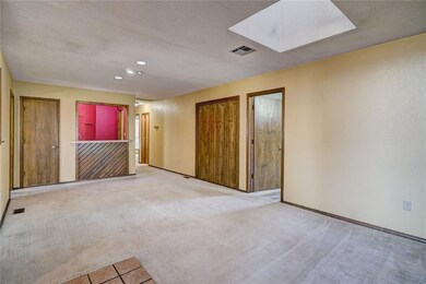 Formal dining area and view of master bedroom and 