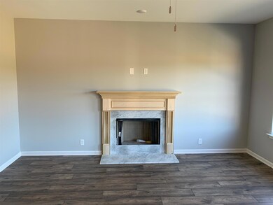 Fireplace with electric logs (mantle to be painted ??