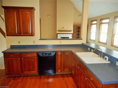 The open floor plan allows the kitchen and great r