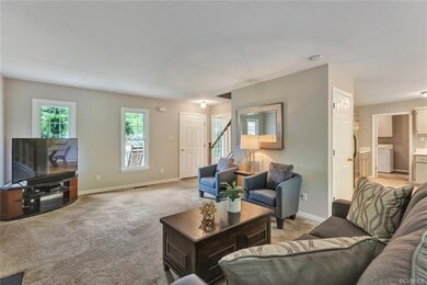 Living/family room view from in front of the slidi