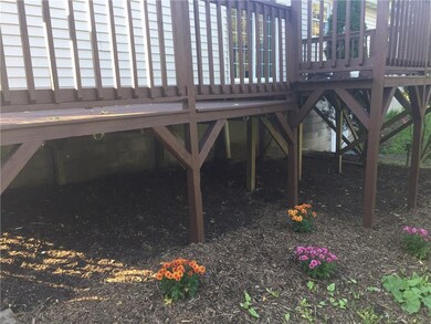 Great garden space under the 3 tiered deck