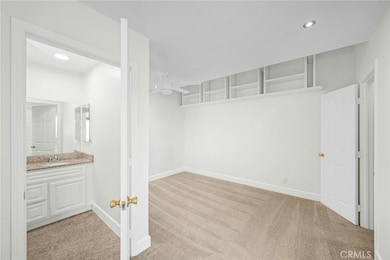 Bedroom with walk in closet