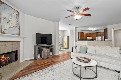 Cozy up to the fireplace in the winter.