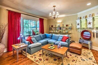 Living Room with hard wood floors