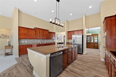 Kitchen with Center Island and Coffee Bar/Beverage