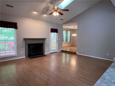 Great space for entertaining or relaxing - overlooks the deck and back yard.