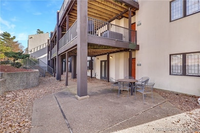 Large patio in front of unit.