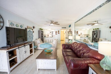living area looking to kitchen
