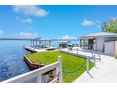 Permanent dock, boathouse, and beach house