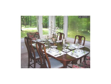 Picturesque dining room with great views.