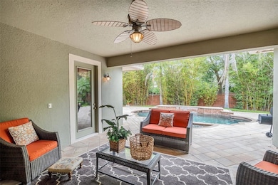 Beautiful pool & spa  along with covered lanai for