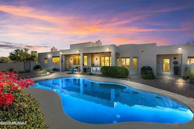 Resort-Style Backyard at Twilight